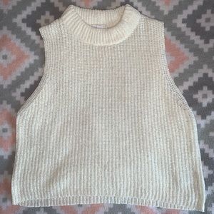 Knitted White Crop Top